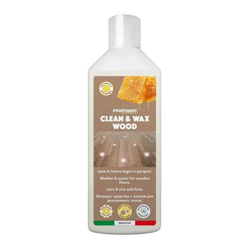 Clean&Wax Wood di Fra-Ber Detergente Lavapavimenti e Cera Parquet e Laminati