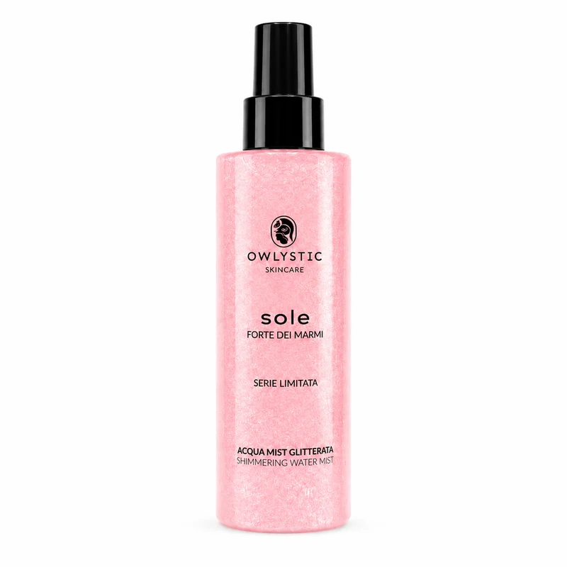 SOLE – Acqua mist corpo e capelli con acido ialuronico, glitterata e idratante – Serie limitata Forte dei Marmi