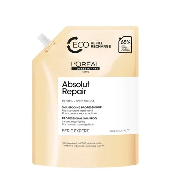 L'Oréal Professionnel Serie Expert Absolut Repair Shampoo Refill 1500 ml – Busta Ricarica Salone Eco-Sostenibile