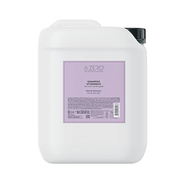 6.zero Shampoo Vitaminico-Per Tutti i Tipi di Capelli- 10 Litri