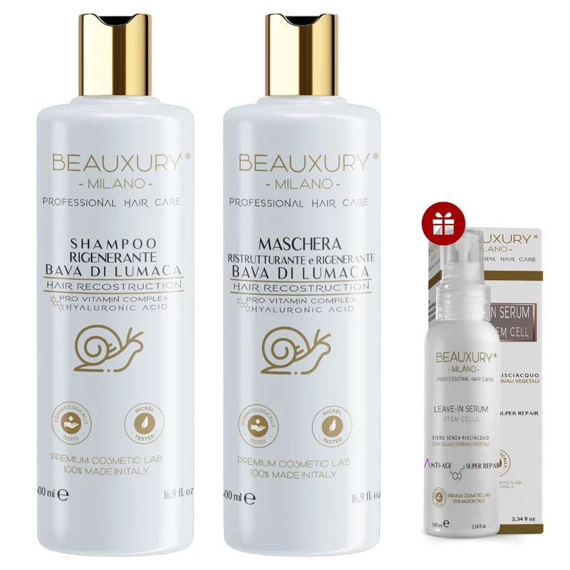 Kit Ricostruzione 500ML Capelli Danneggiati Lisci e Mossi | Pro Vitamin Complex Bundle
