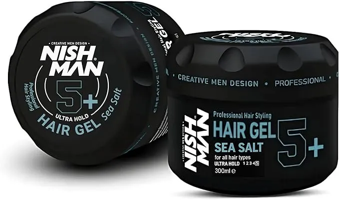 NISHMAN Ultra Hold Sea Salt Hair Gel 300 ml – Gel Capelli Tenuta Ultra Forte