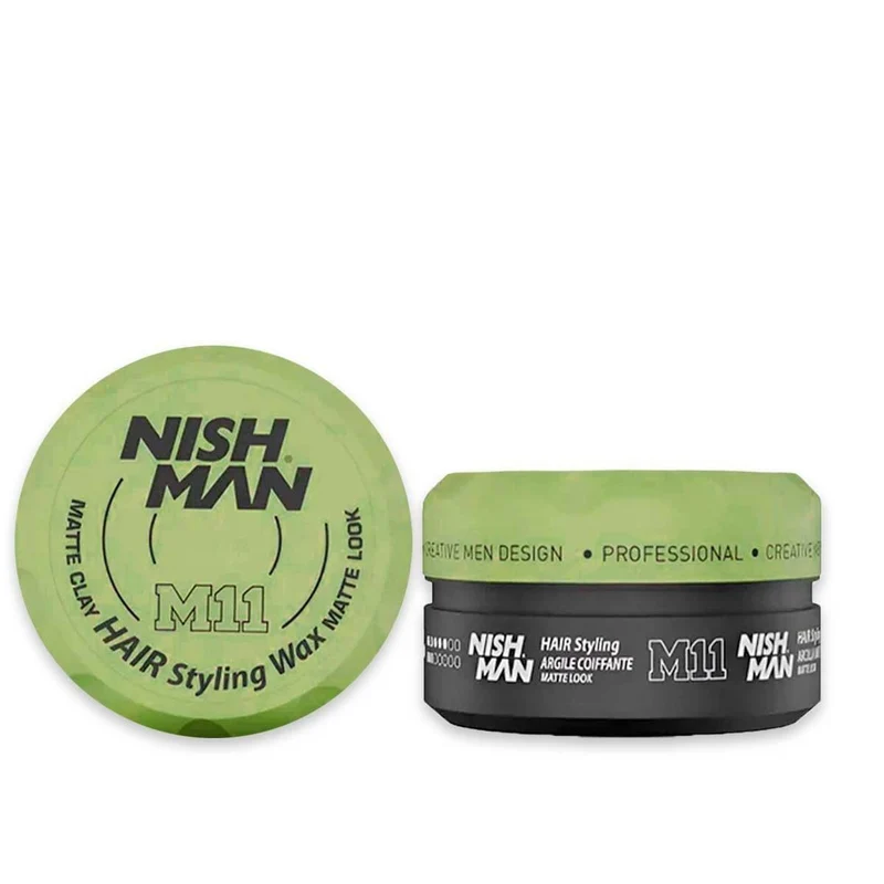 NISHMAN Aqua Hair Styling Matte Wax M11 150 ml – Cera Capelli Opaca Tenuta Extra Forte