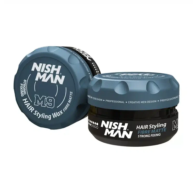 NISHMAN Hair Styling Matte Wax M9 100 ml – Fiber Matte Paste Tenuta Forte