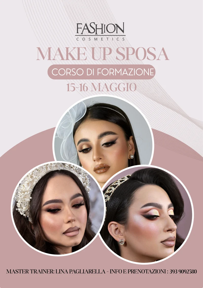 Acconto Corso Make Up Sposa con Lina Pagliarella - 15 e 16 Maggio 2026