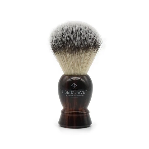 Ubersuave Eco-Razor 520 Coffee Tortoiseshell Resin Shaving Brush (Synthetic Silvertip)咖啡玳瑁樹脂剃須刷（合成銀尖）