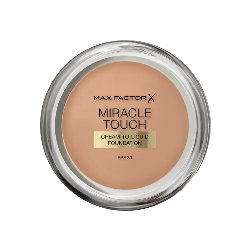 Max Factor Miracle Touch, Fondotinta Coprente con Acido Ialuronico, 080 Bronze, 12 ml