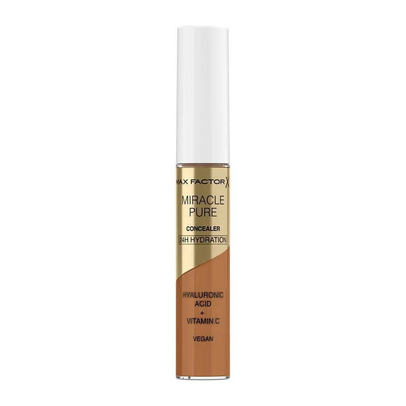 Max Factor Correttore Liquido Miracle Pure, Formula con Vitamina C e Acido Ialuronico, 24 Ore di Idratazione, 100% Vegan, Tonalità 08 Tan