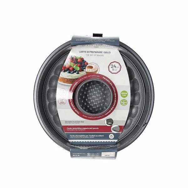 Tortiera Premium Bakery - Apribile 2Fondi+Vassoio+Cono- 28 cm