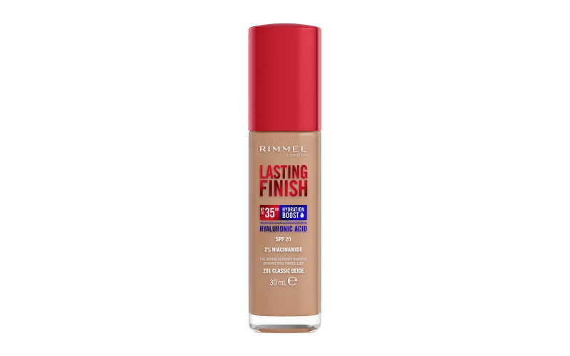 Rimmel Lasting Finish 35 Ore - Fondotinta Coprente Liquido A Lunga Durata Classic Beige 201- 30 Ml