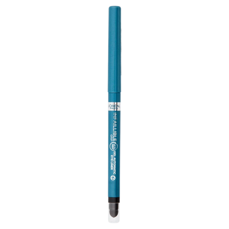 L'Oréal Paris Matita Automatica in Gel Infaillible 36H Grip Liner, Tratto Sfumabile a Lunga Tenuta, Waterproof, Formula in Gel, Tonalità: 07 Turquoise Faux Fur