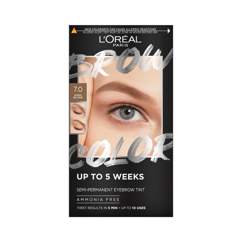 L'Oréal Paris Brow Color Kit Tinta sopracciglia semipermanente 7.0 Biondo Scuro