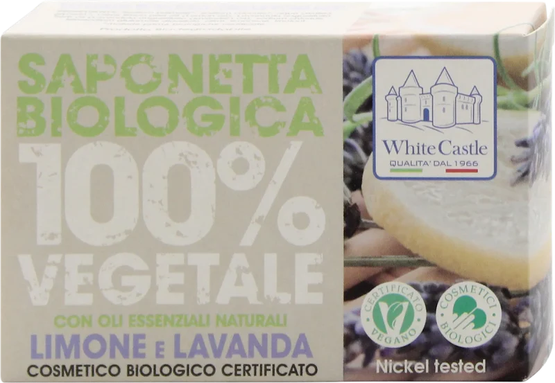 White Castle Saponetta Biologica 100% Vegetale Limone e Lavanda