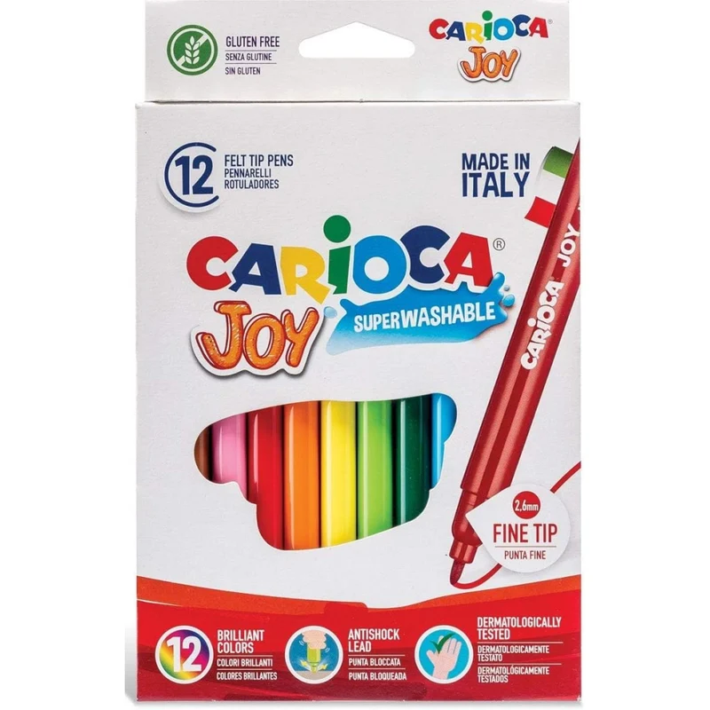 Carioca - Pennarelli Joy Lavabili - 12 Pezzi