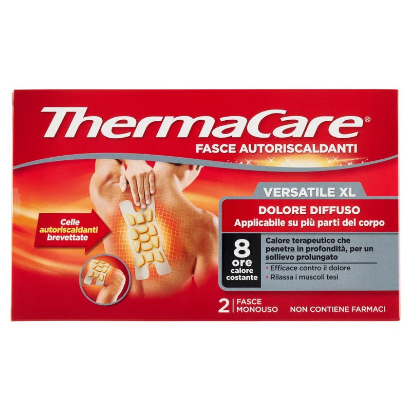 Therma Care - Fasce Autoriscaldanti Versatile XL Dolore Diffuso - 2 Pezzi