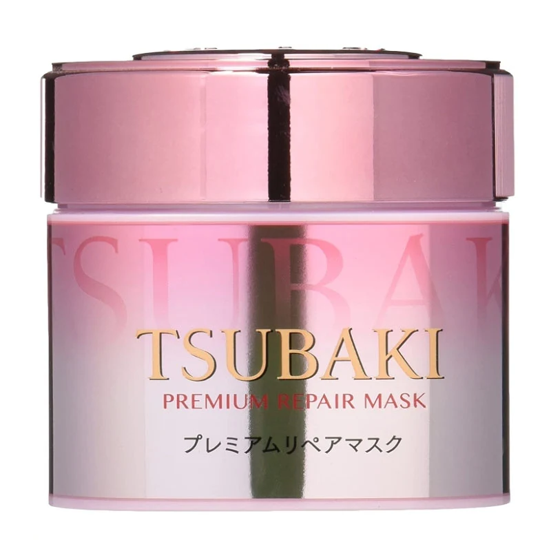 Maschera riparatrice premium Tsubaki, camelia rosa, edizione giapponese, 180 g