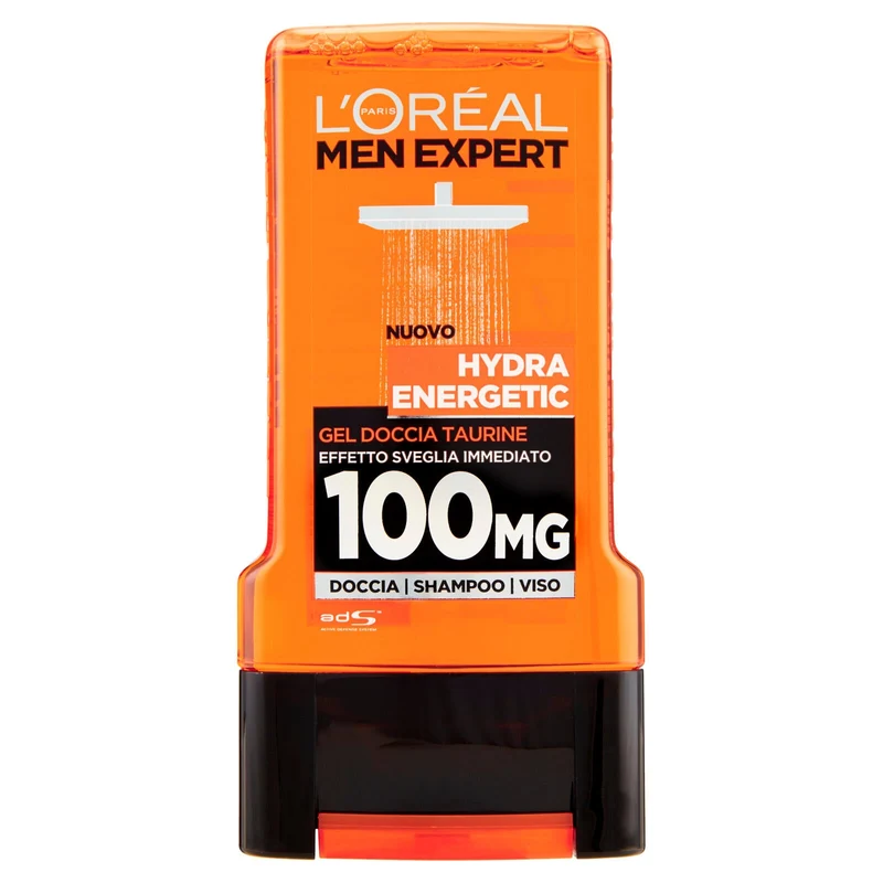 L'Oréal Paris Men Expert Hydra Energetic Gel Doccia Taurine Effetto Sveglia Immediato 100 MG 300 ml
