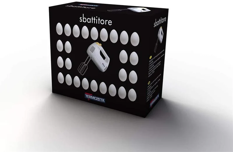 Termozeta - Sbattitore Cucina 5 Velocità 150W - 2 Fruste ad Anelli + 2 Fruste a Spirale
