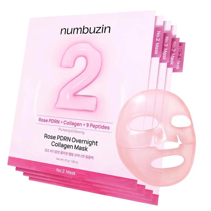 Maschera al collagene notturno No.2 Rose PDRN (4 pz.)