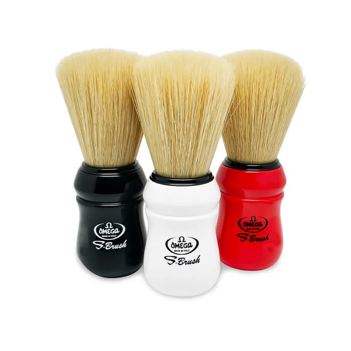 Omega pennello da barba in fibra sintetica