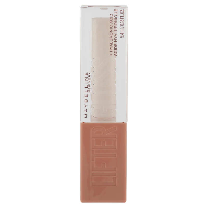 Maybelline New York Lifter Gloss, Lucidalabbra con acido ialuronico, Pearl (001), 5,4 ml
