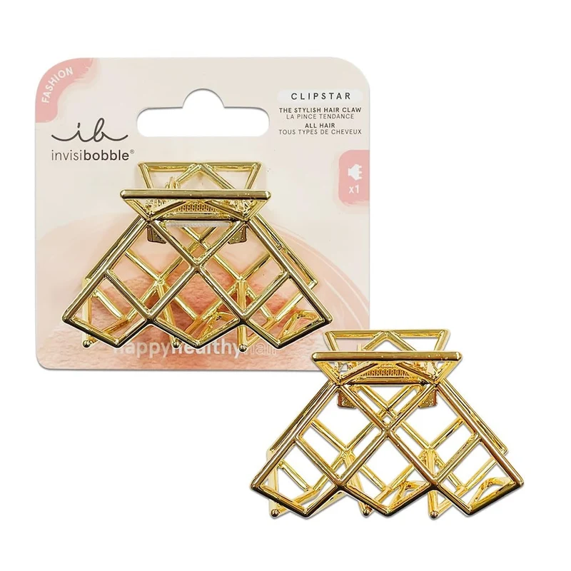 CLIPSTAR Divine Metal Elegant Hair Clip in Gold Look
