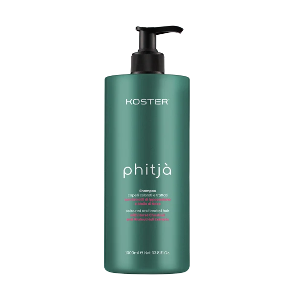KOSTER Phitja Shampoo per Capelli Colorati e Trattati - con Estratto di Ippocastano e Mallo di Noce- 1000 ml