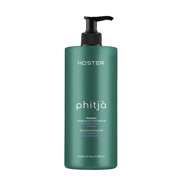 KOSTER Phitja Shampoo per Capelli Secchi e Opachi - Estratto di Calendula e Mirtillo- 1000 ml