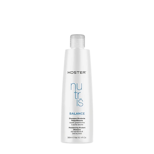 KOSTER Nutris Balance Shampoo Bivalente Riequilibrante - per Capelli Grassi e con Forfora- 300 ml
