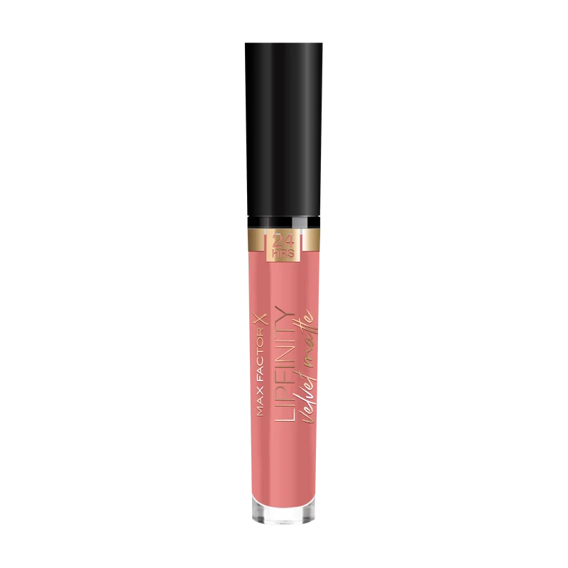 Max Factor - Rossetto Matte Liquido Lipfinity Velvet - Idratante, Waterproof e No Transfer - 30 cool Coral - 4 ml