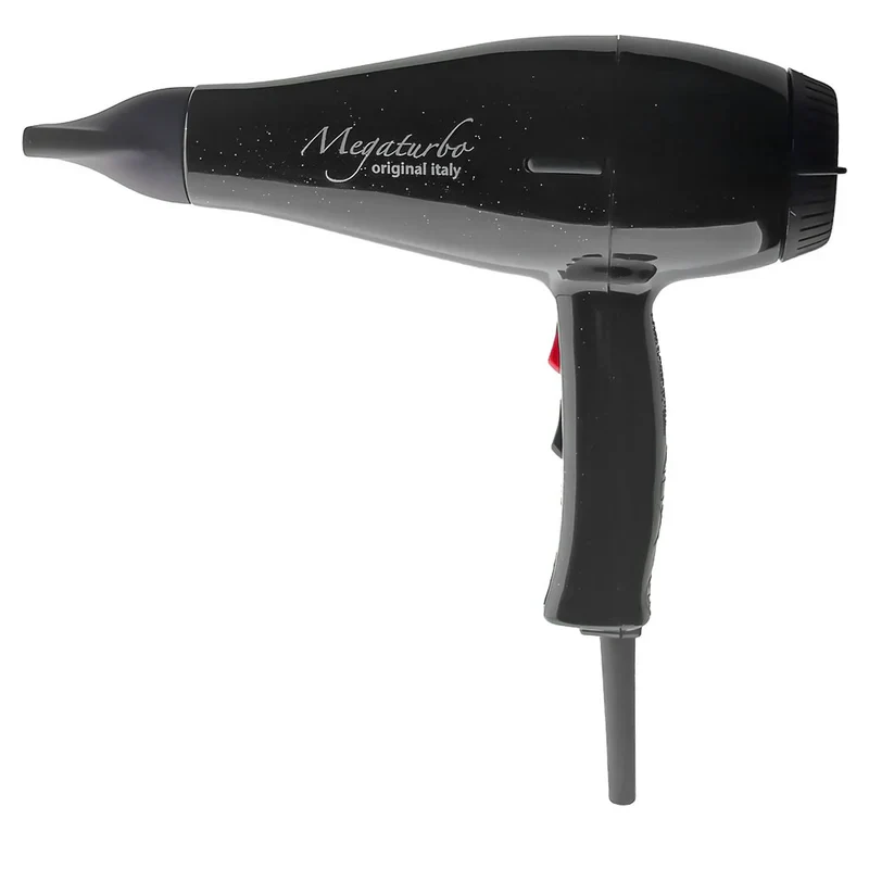 Megaturbo Asciugacapelli Professionale 1600- Nero