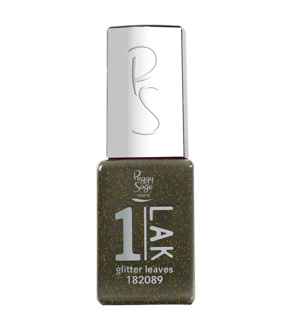 Peggy Sage Smalto Semipermanente 3-IN-1 1-LAK- Glitter Leaves- 5 ml