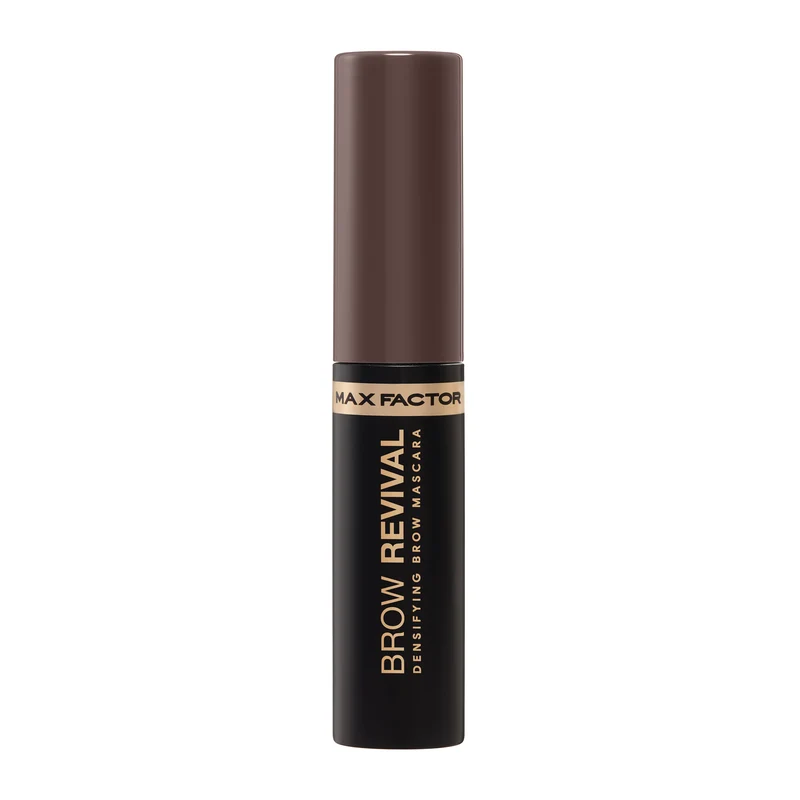 Max Factor Brow Revival, Mascara Sopracciglia in Gel, Arricchito con Oli Idratanti e Fibre Volumizzanti, Formula Waterproof a Lunga Durata, 4.5ml, 05 Black Brown