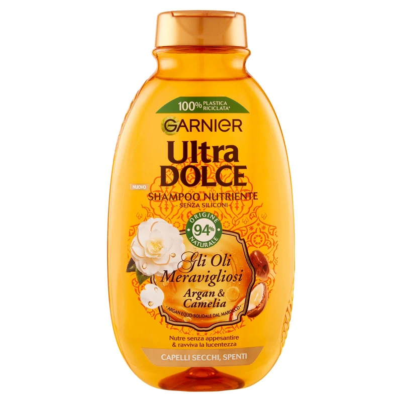 Garnier Shampoo Ultra Dolce Meraviglioso, Shampoo per Capelli Secchi, 250 ml