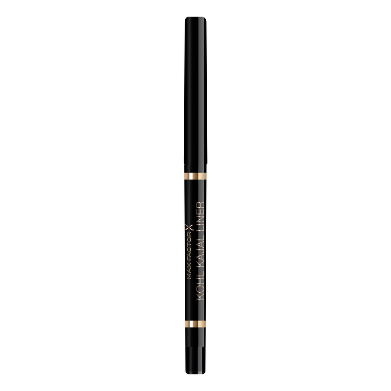 Max Factor - Matita Occhi Waterproof Masterpiece Kohl Kajal con Punta Automatica e Texture Ultra Morbida - 001 Black - 0,35 g