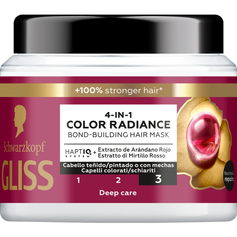 GLISS - Maschera Capelli per Capelli Colorati e Schiariti 4in1 Color Radiance - 400 ml