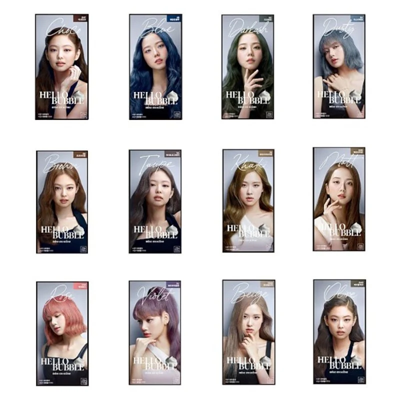 Hello Bubble X Black Pink Foam Hair Color Nuovo