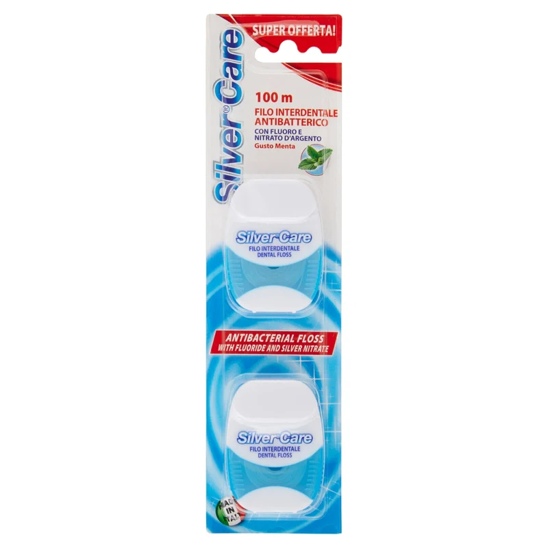 Silver Care Filo Interdentale Antibatterico 100 m