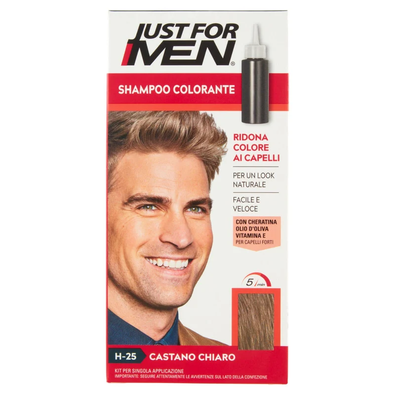 Just For Men Shampoo Colorante H-25 Castano Chiaro