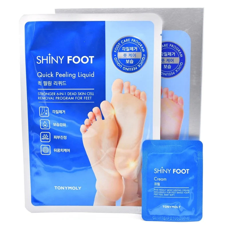 Shiny Foot Quick Peeling Liquid 1pack (Maschera piedi + crema piedi lucida)