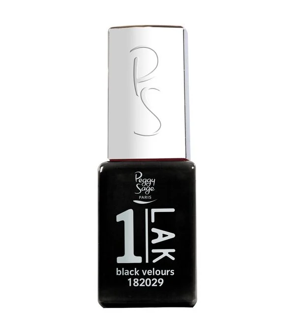 Peggy Sage Smalto Semipermanente 3-IN-1 1-LAK- Black Velours- 5 ml