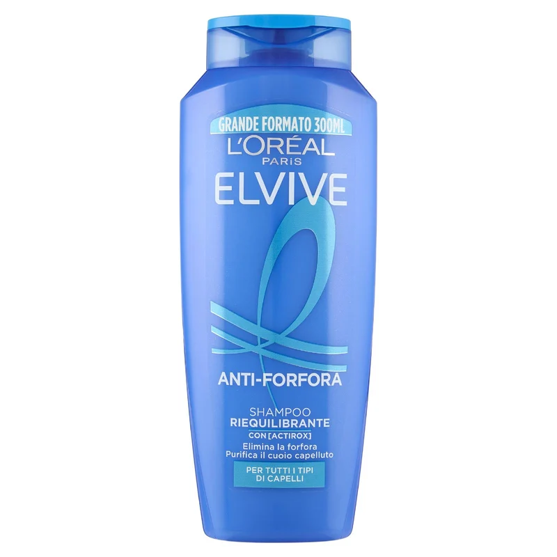 Elvive Anti-Forfora Shampoo Riequilibrante, per Tutti i Tipi di Capelli, 300 ml