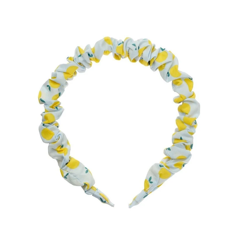 Cerchietto con volant color giallo limone