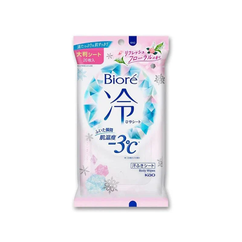 Salviettine deodoranti Biore Ice Cold Body Wipes - Profumo floreale (20 salviettine)