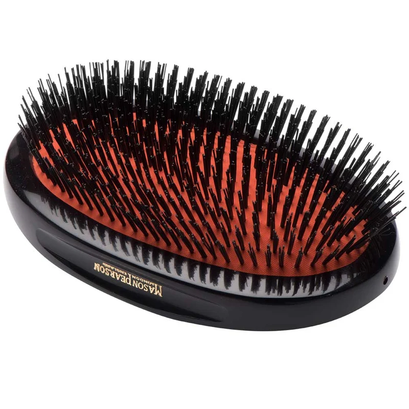B1MD Large Military Extra Boar Bristle Hairbrush – Dark Ruby