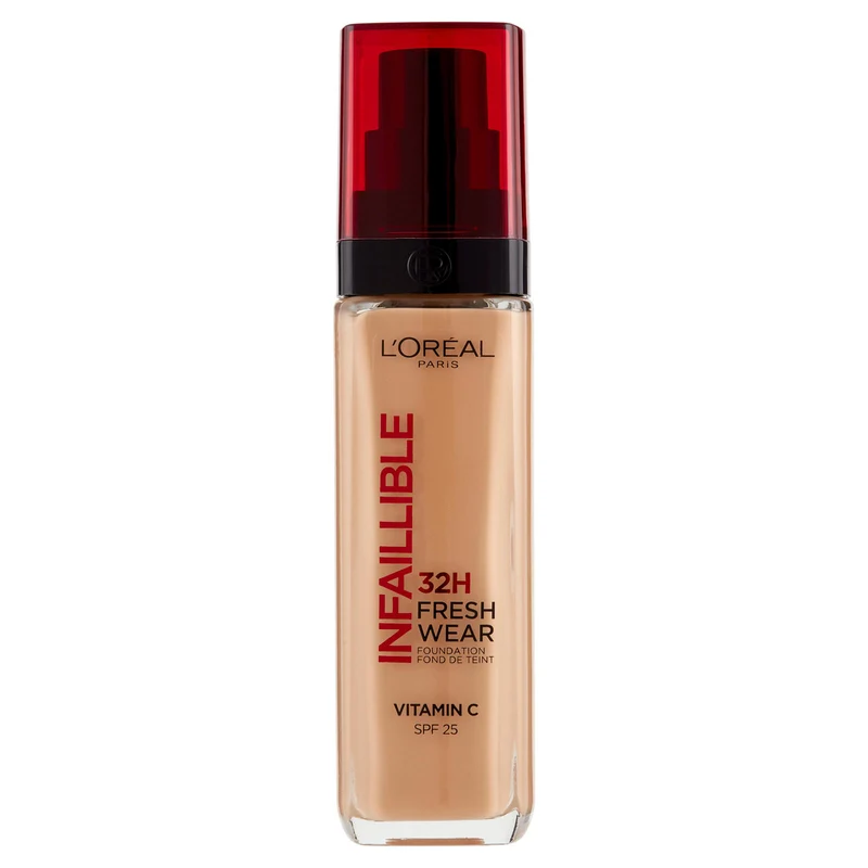 L'Oréal Paris Fondotinta Liquido Infaillible 32H Fresh Wear a Lunga Tenuta SPF25, Cool 140 30 ml