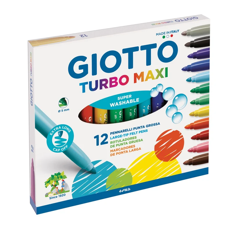 PENNARELLI GIOTTO TURBO MAXI ast. 12 pz