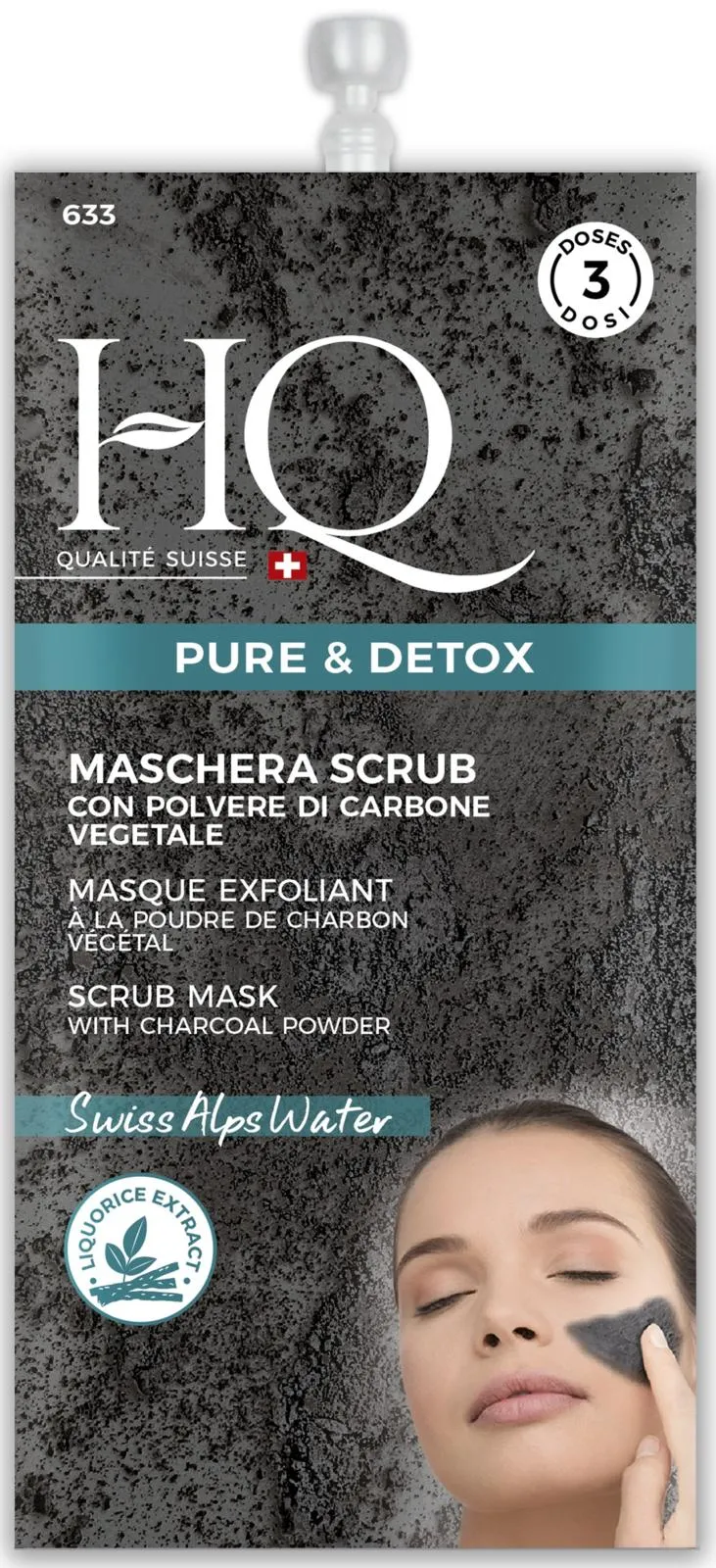 HQ MASCHERA SCRUB AL CARBONE VEGETALE 15 ML