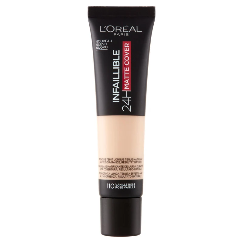 L'Oréal Paris Infaillible 24h Mat Cover Fondotinta Coprente Finish Matte Lunga Durata 110VanilleRosé