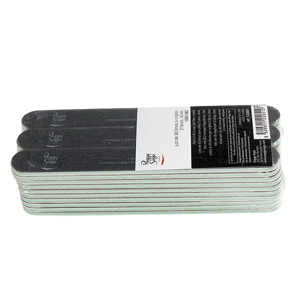 Peggy Sage Limetta 2 Facce Lavabile Diritte- Nere 100/180- 30 pz
